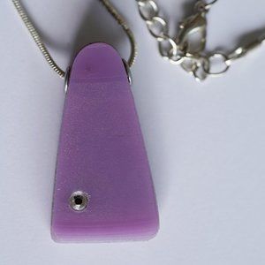 Pink Vinyl Record Pendant with Swarovski